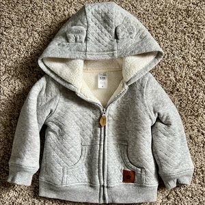 Zip up hoodie with Sherpa lining